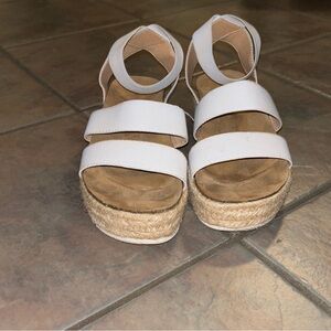 Women's White Espadrille Sandals Size 8